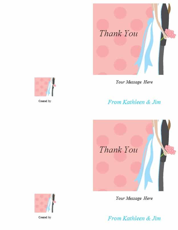 Thank You Note Card Template