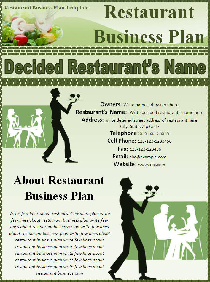 exemple business plan restaurant rapide