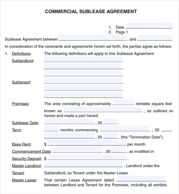 Commercial lease agreement image 1