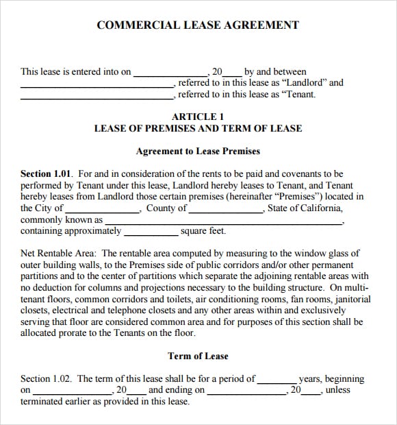 Commercial lease agreement image 4