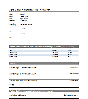 agenda template 3