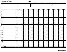 attendance sheet template image 4