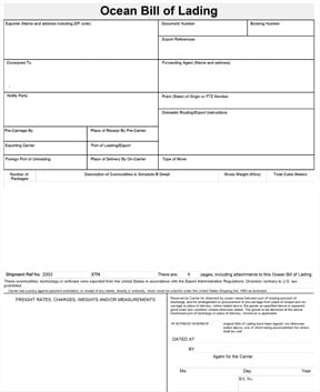 bill of lading template 2