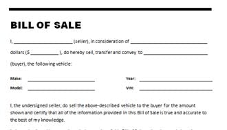 bill of sale template 2