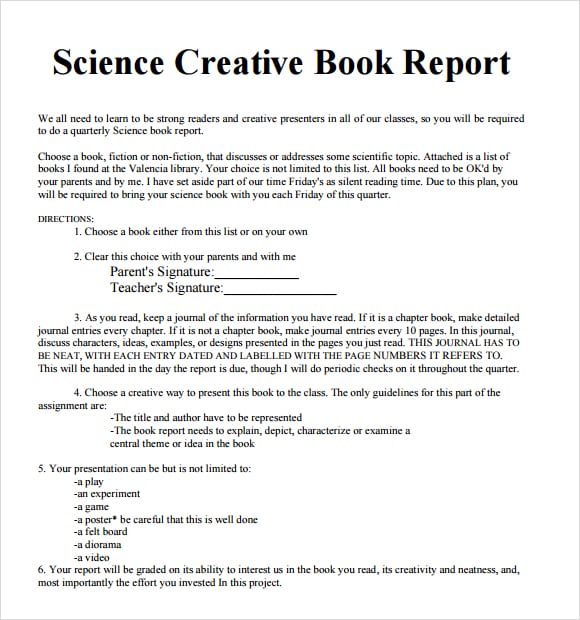 book report template image 1