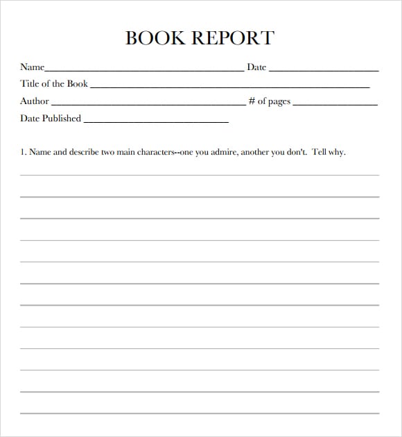 book report template image 3