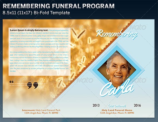 funeral program template 3