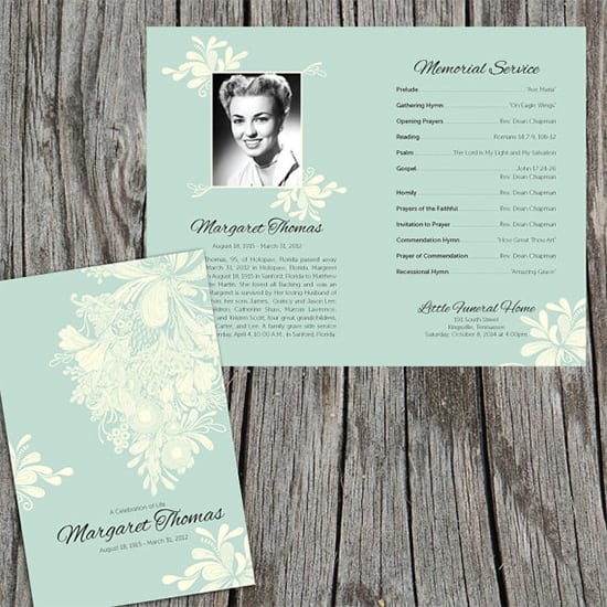 funeral program template 8