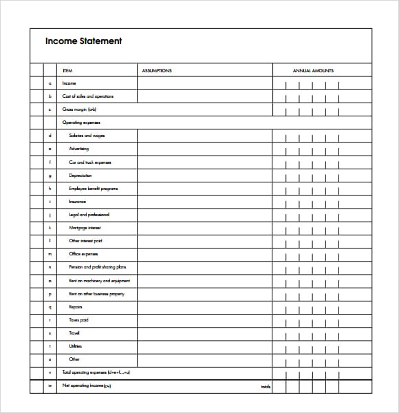 income statement template image 6