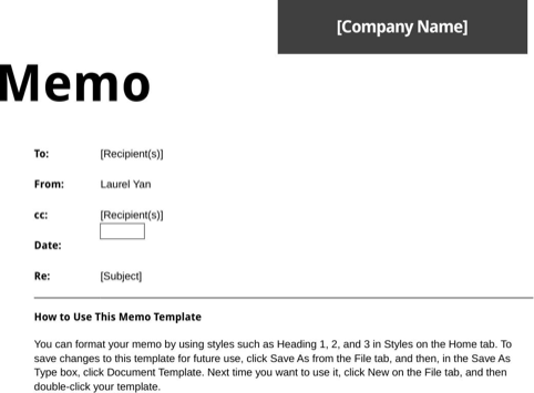 interoffice memo template 1