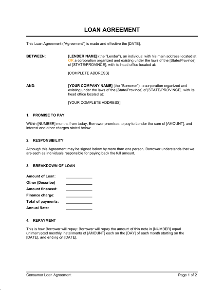 loan agreement template 3