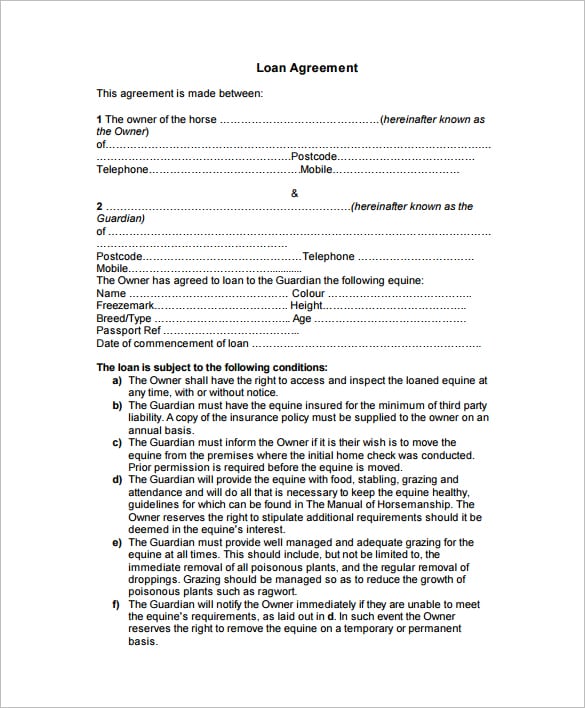 loan agreement template 4