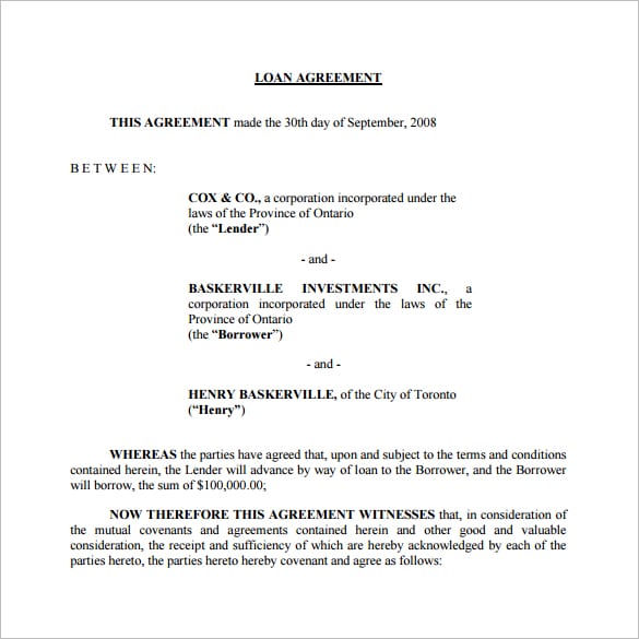 loan agreement template 5