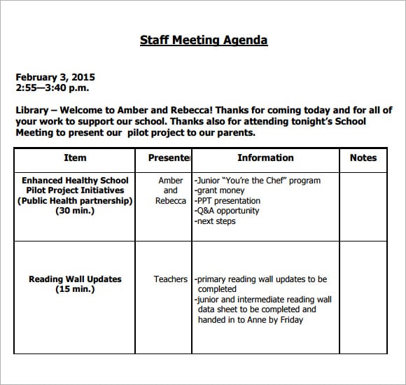 meeting agenda template 1