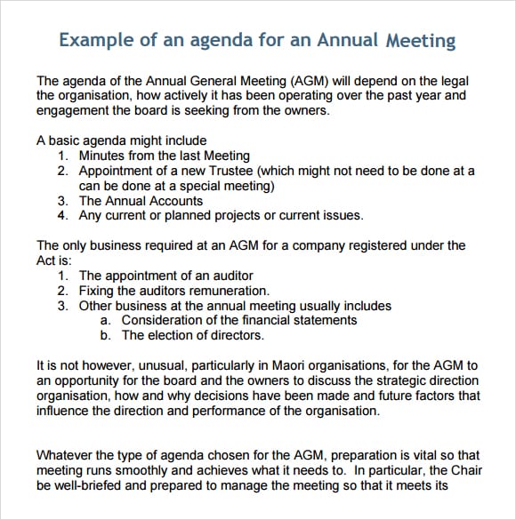 meeting agenda template 5