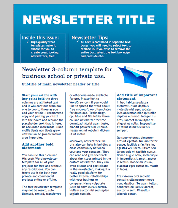 newsletters templates