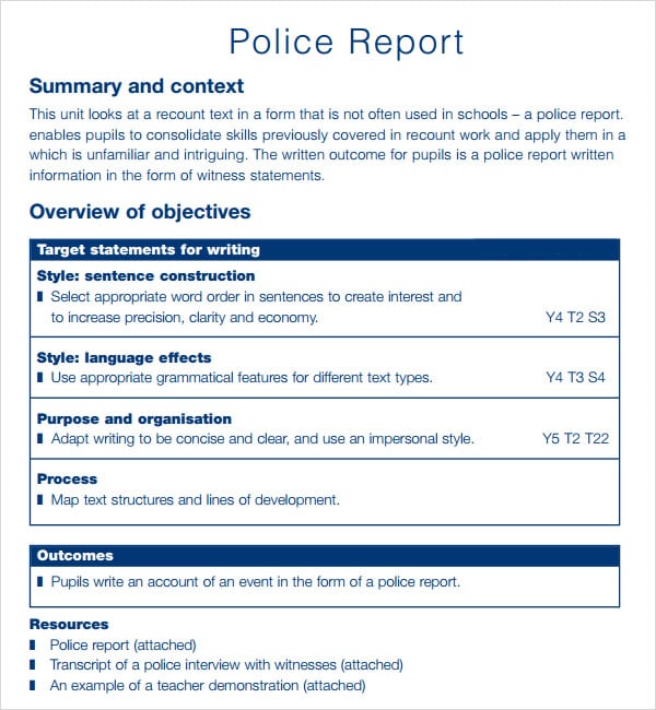 police report template image 1
