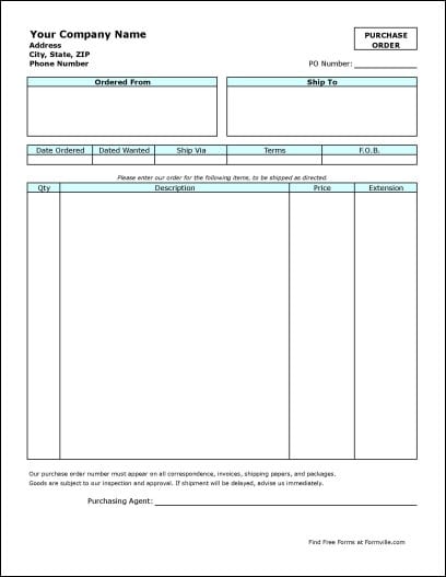 purchase order template image 2