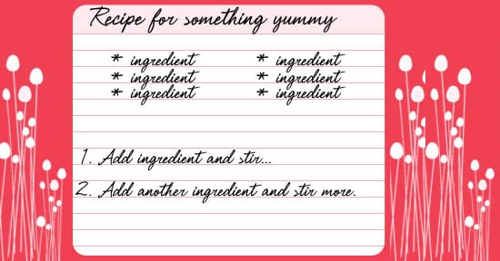 recipe card template 1