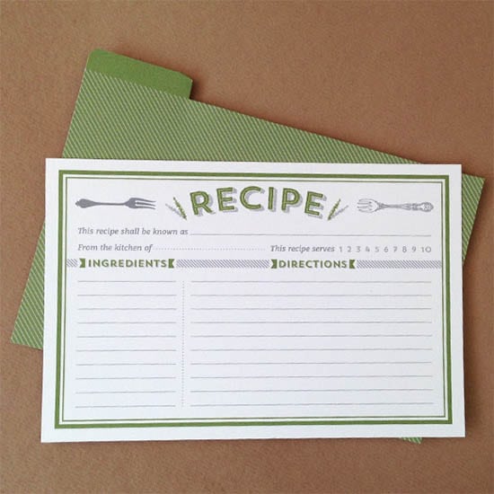 recipe card template 2