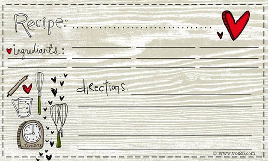 recipe card template 4