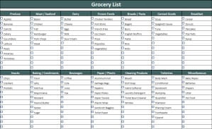 shoping list template 3