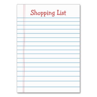 shoping list template 4