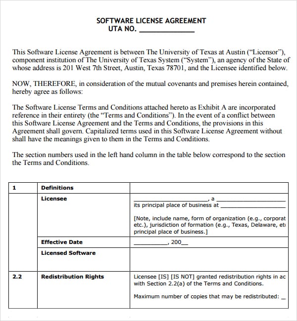 assignment of software license