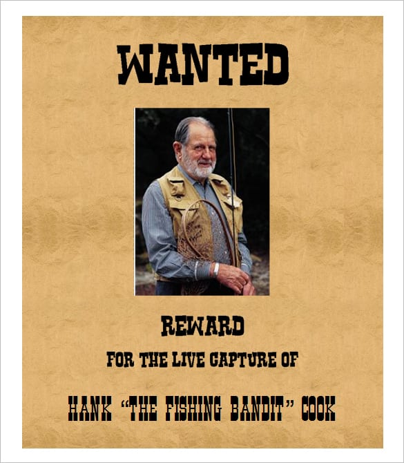 wanted poster template