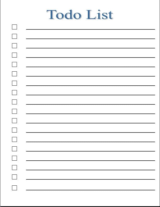 To do list template image 4