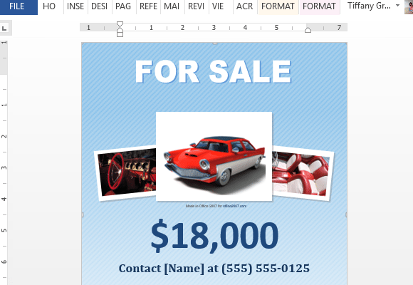 car for sale flyer 3