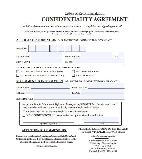 7 Free Confidentiality Agreement Templates Excel PDF Formats