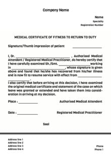 medical certificate 2