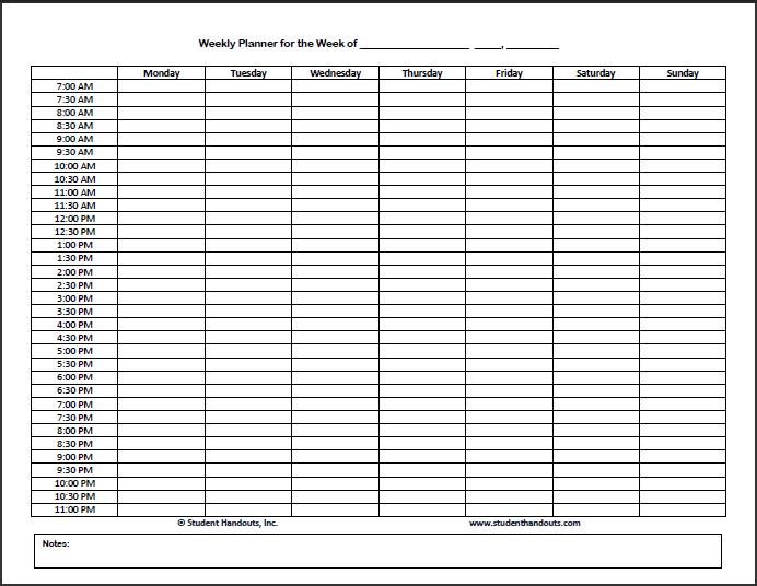 weekly planner template image 1