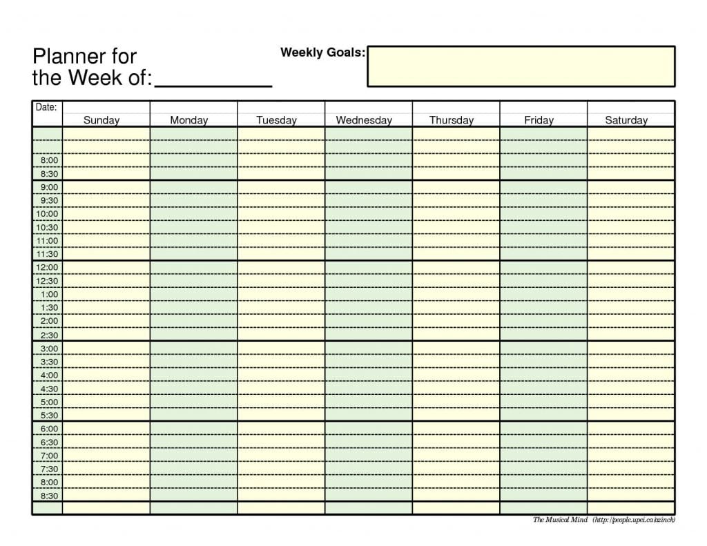 weekly planner template image 3