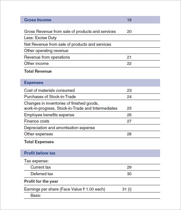 Profit and Loss statement image 3