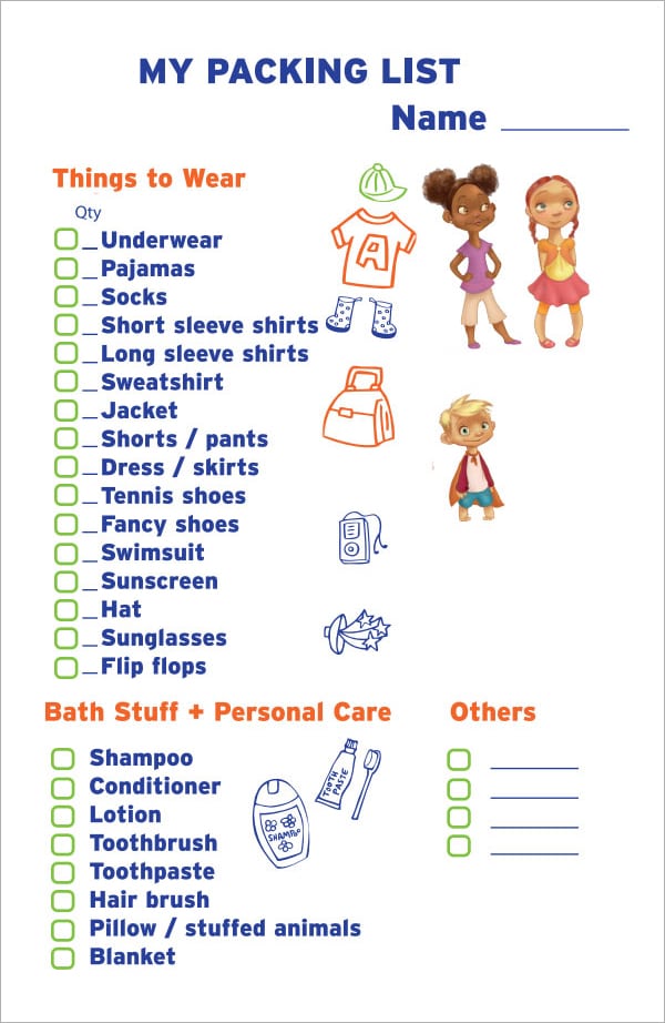 packing list image 1