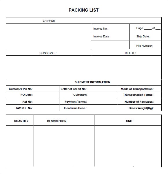 packing list image 5