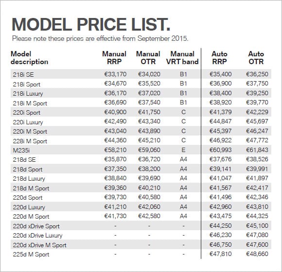 price list image 2