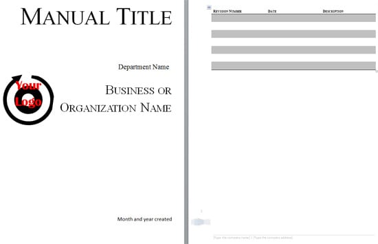 training manual template 1