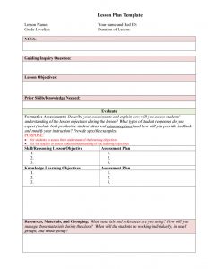 5 Free Lesson Plan Templates - Excel PDF Formats