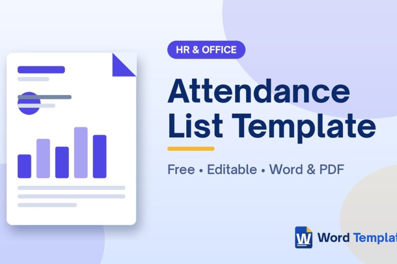 6 Free Attendance List Templates