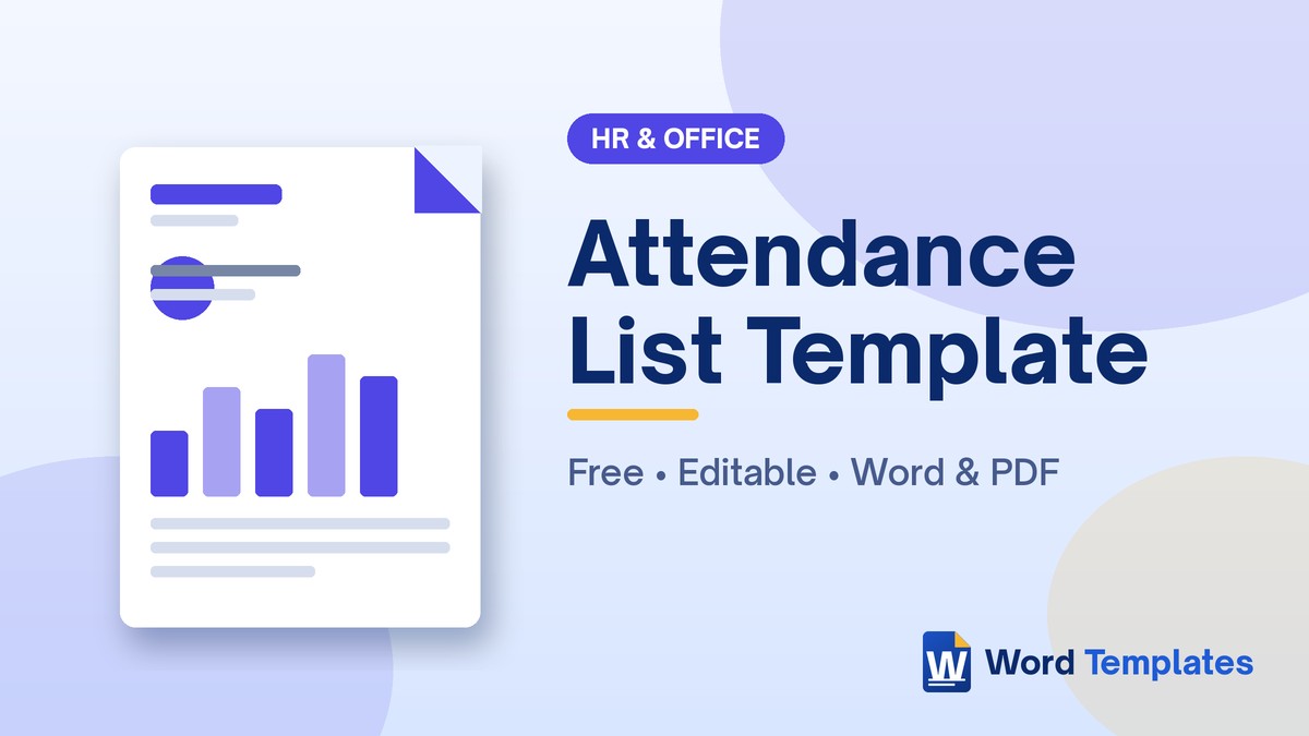 6 Free Attendance List Templates – free editable Word template