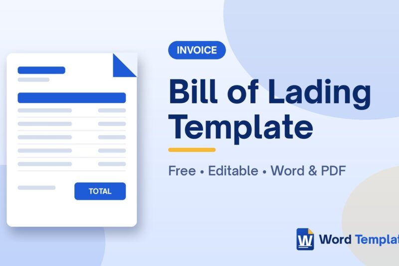 5 Free Bill of Lading Templates