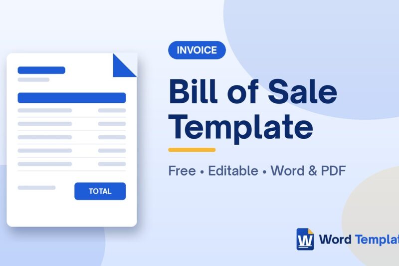 6 Free Bill of Sale Templates
