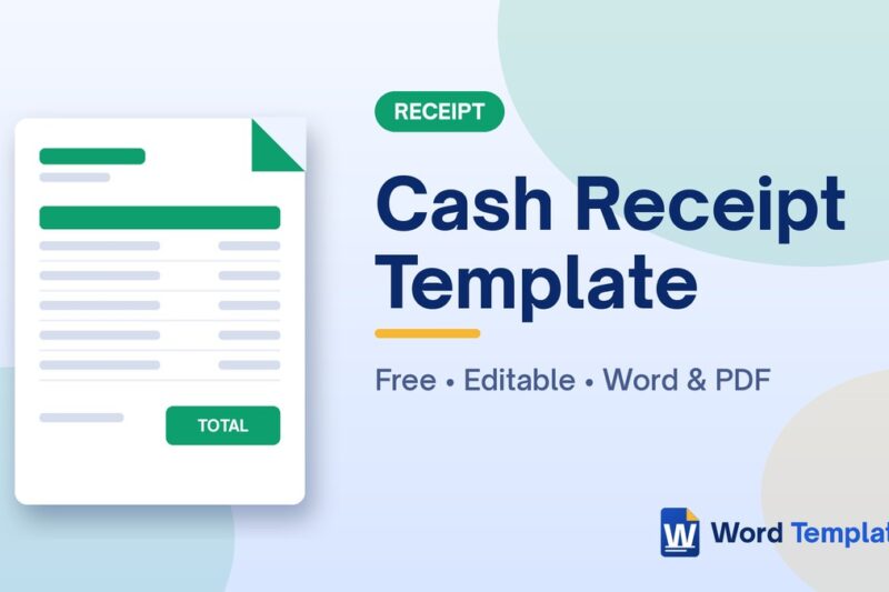 6 Free Cash Receipt Templates for Word and PDF