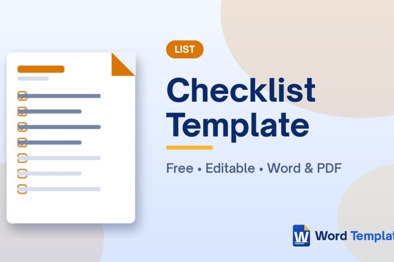 5 Free Checklist Templates