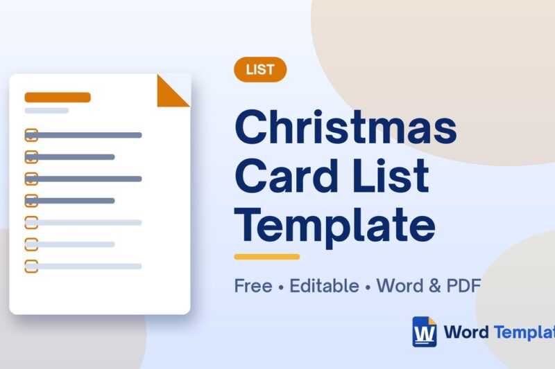 Free Christmas Card List Template and Mailing Tracker