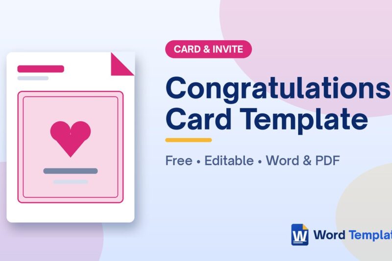 Congratulations Card Template