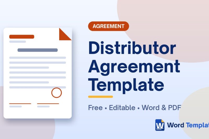 Distributor Agreement Template